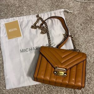 Michael Kors Brown Quilted Crossbody Bag